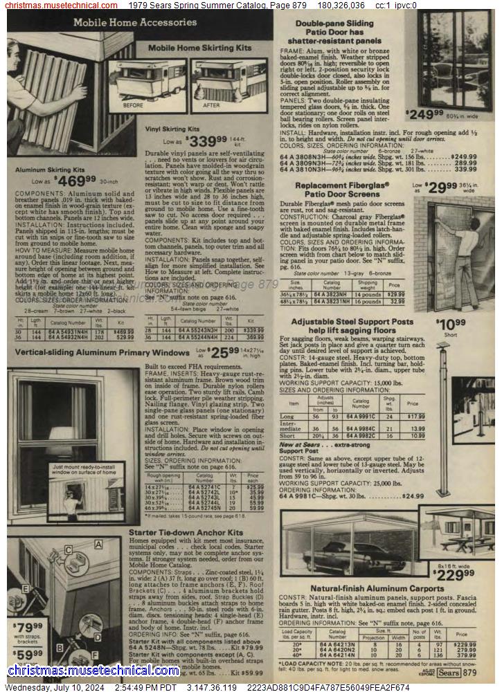 1979 Sears Spring Summer Catalog, Page 879