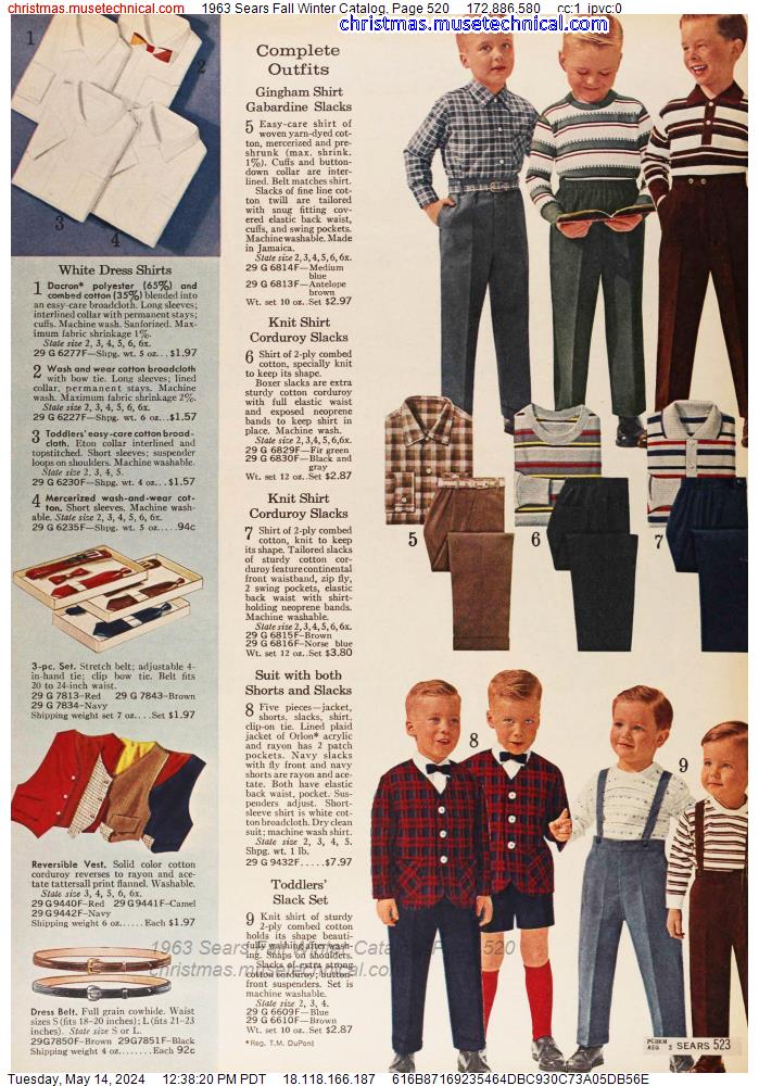 1963 Sears Fall Winter Catalog, Page 520