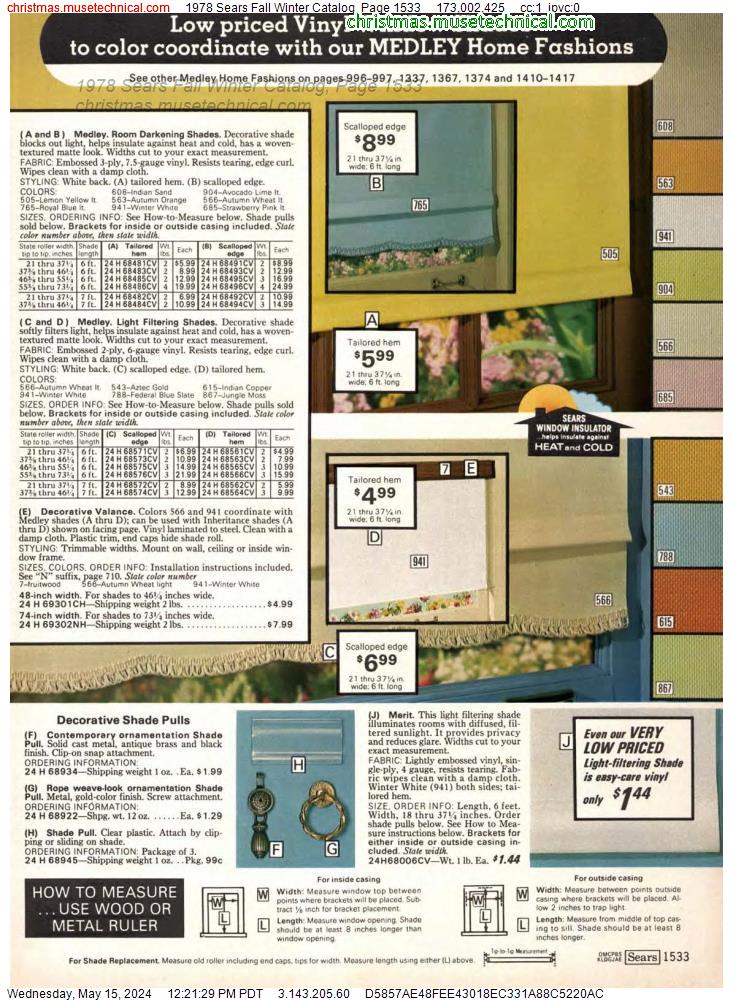1978 Sears Fall Winter Catalog, Page 1533