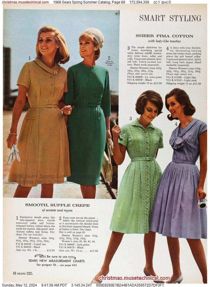 1966 Sears Spring Summer Catalog, Page 68