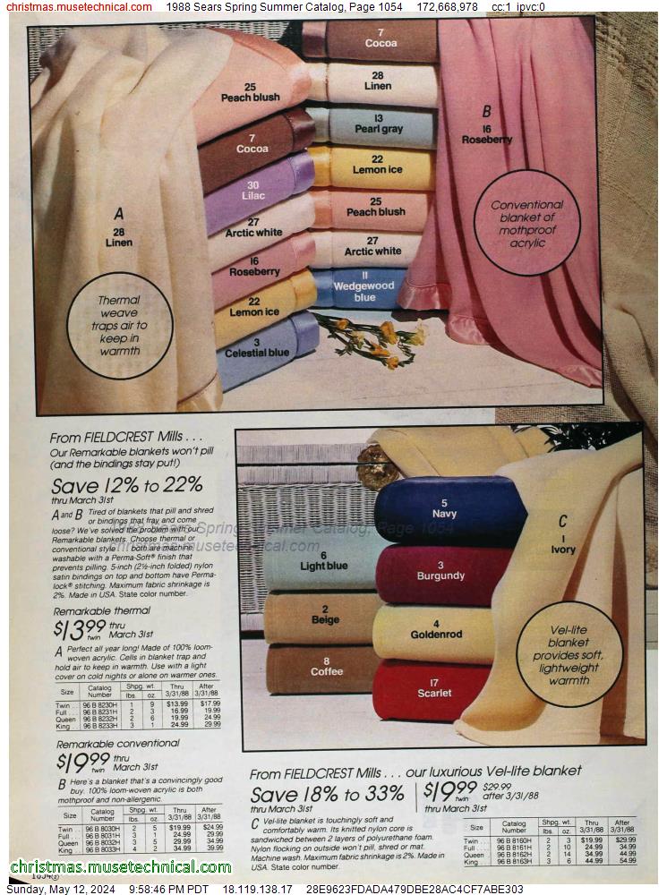 1988 Sears Spring Summer Catalog, Page 1054