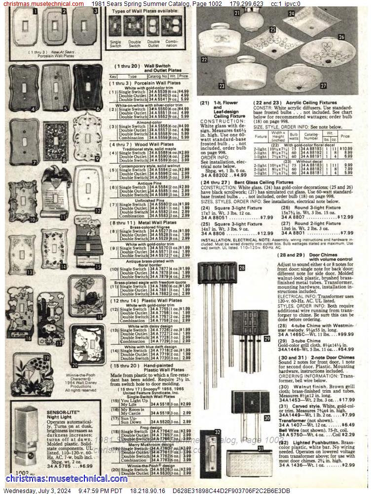 1981 Sears Spring Summer Catalog, Page 1002
