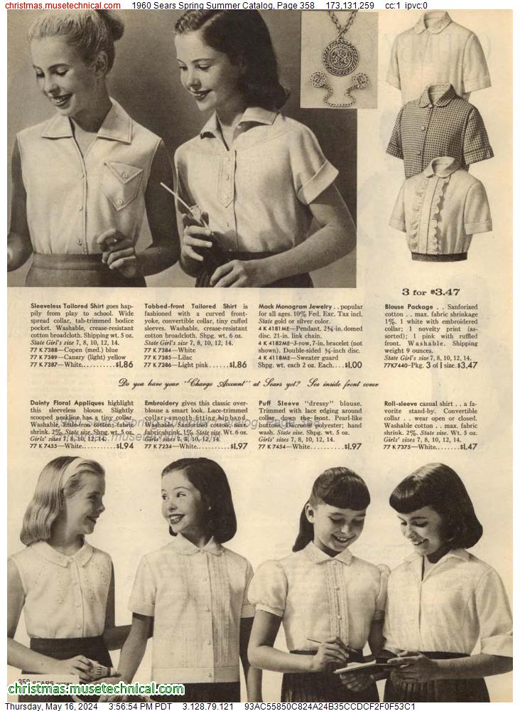 1960 Sears Spring Summer Catalog, Page 358