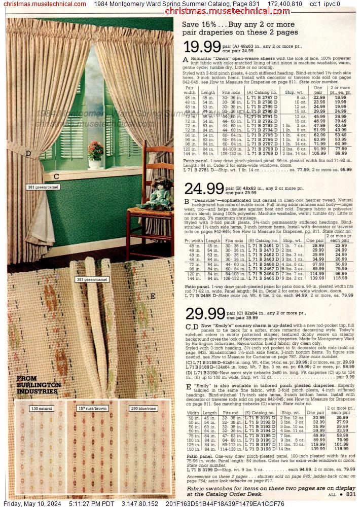 1984 Montgomery Ward Spring Summer Catalog, Page 831
