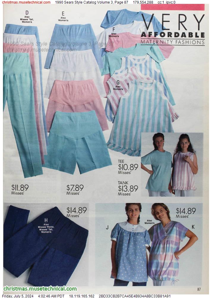 1990 Sears Style Catalog Volume 3, Page 87