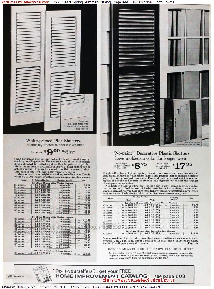 1973 Sears Spring Summer Catalog, Page 899