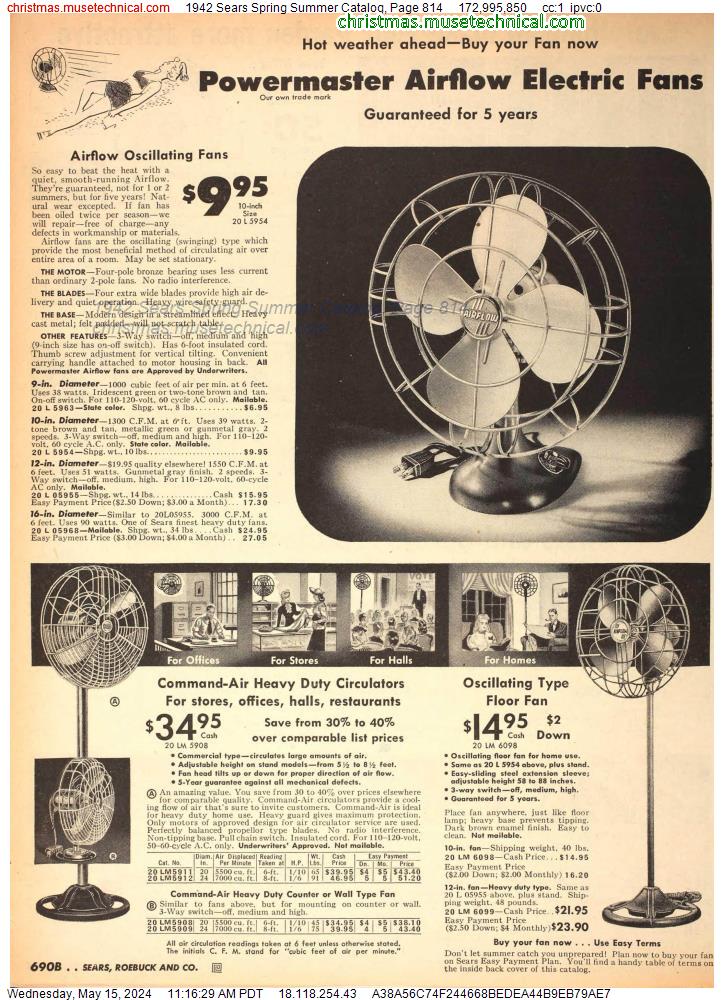 1942 Sears Spring Summer Catalog, Page 814