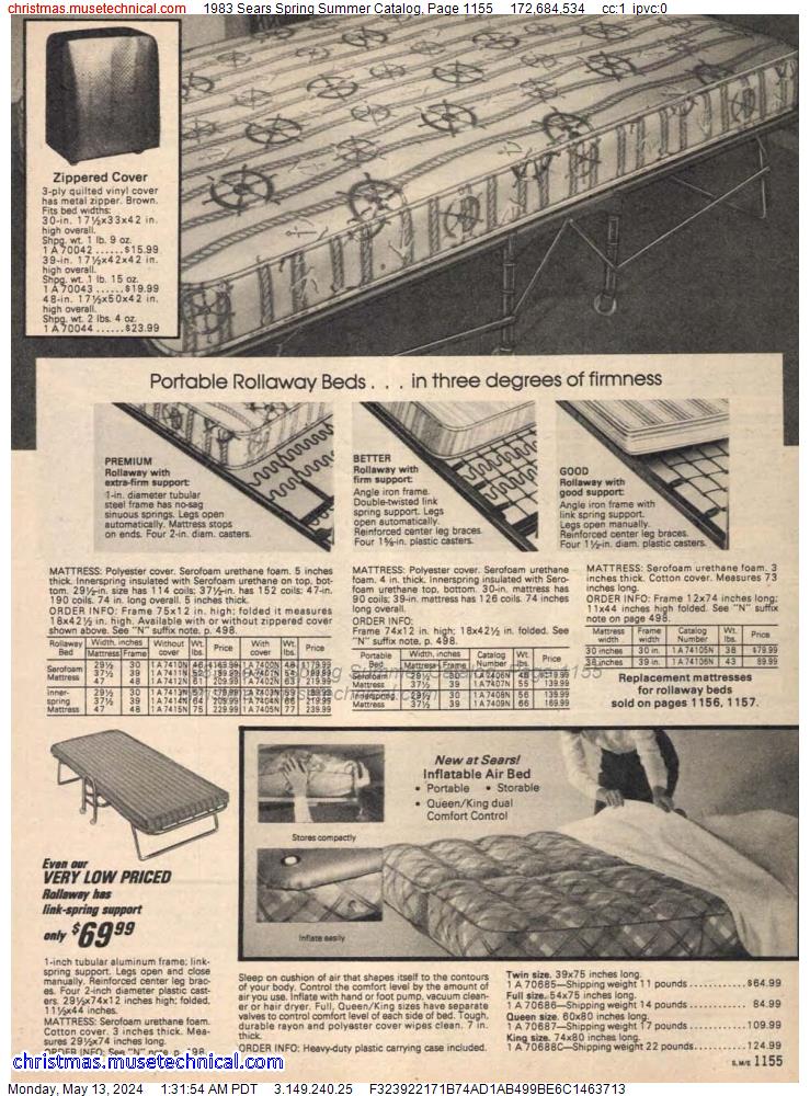 1983 Sears Spring Summer Catalog, Page 1155