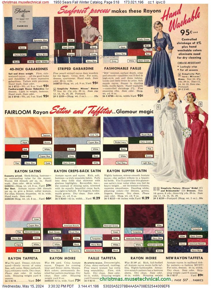 1950 Sears Fall Winter Catalog, Page 518
