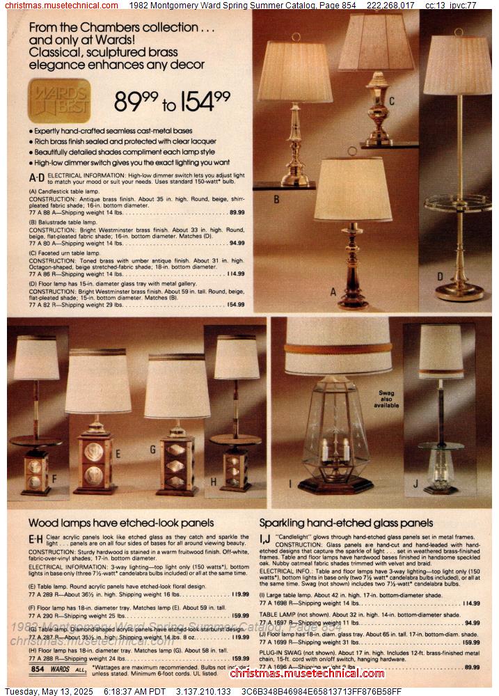 1982 Montgomery Ward Spring Summer Catalog, Page 854