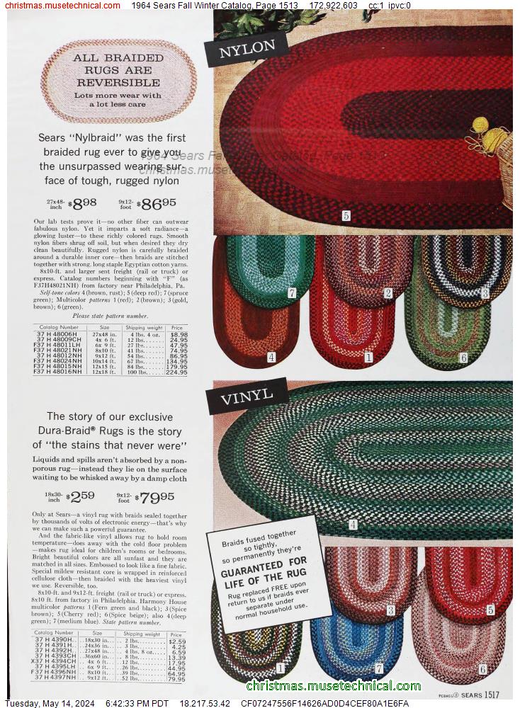 1964 Sears Fall Winter Catalog, Page 1513