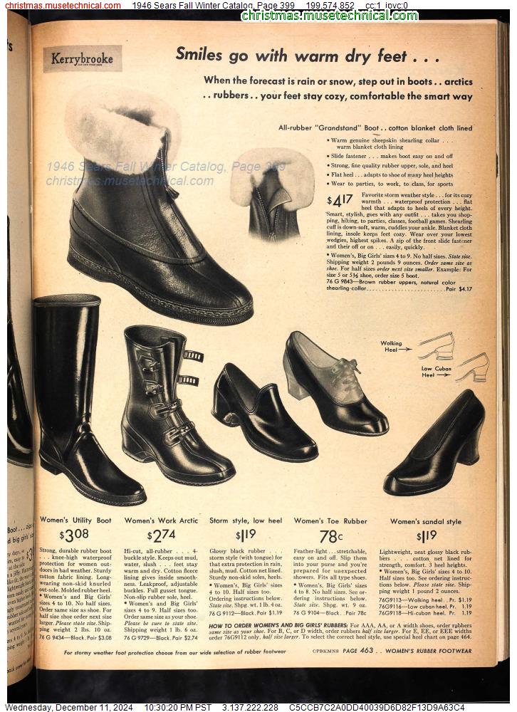 1946 Sears Fall Winter Catalog, Page 399