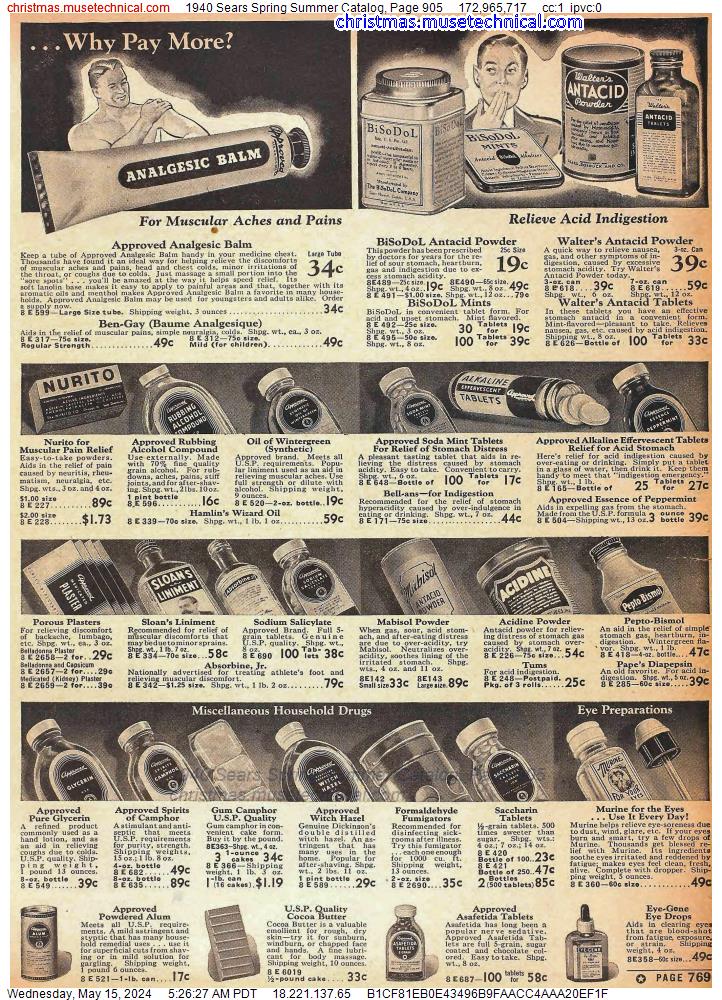 1940 Sears Spring Summer Catalog, Page 905