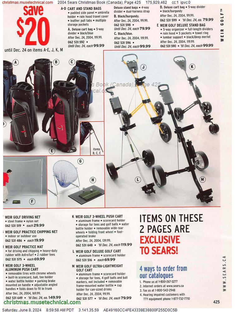 2004 Sears Christmas Book (Canada), Page 425