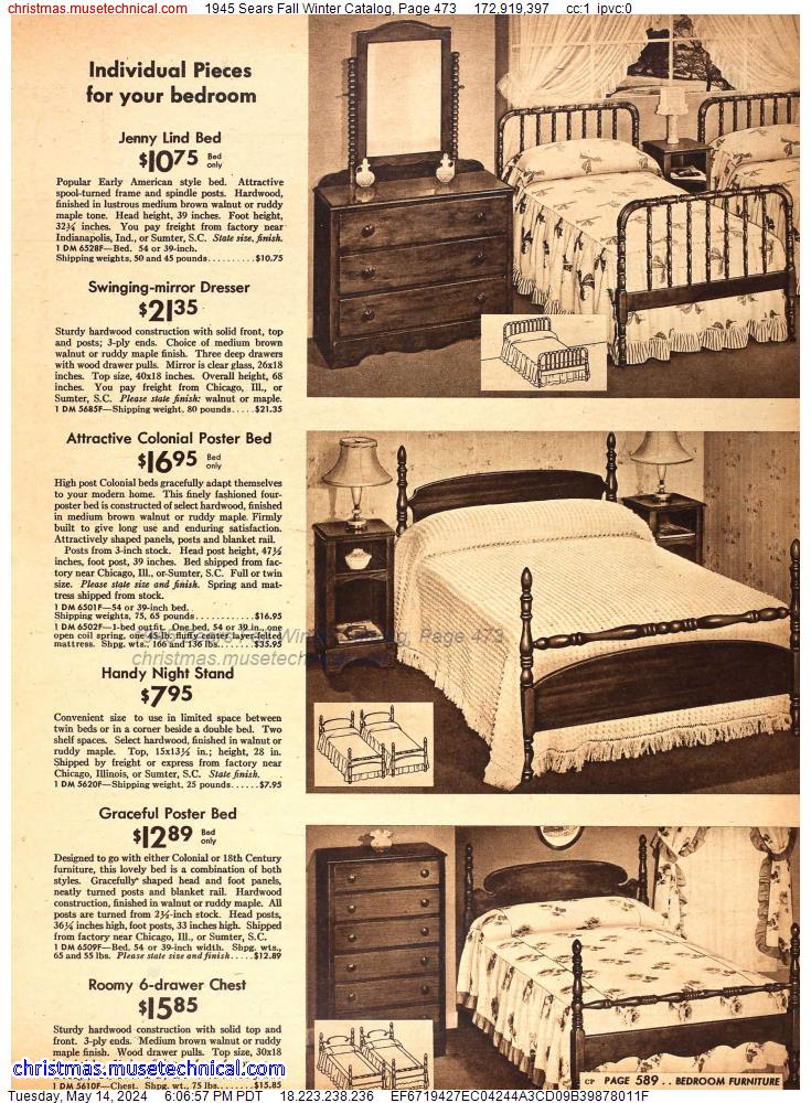 1945 Sears Fall Winter Catalog, Page 473