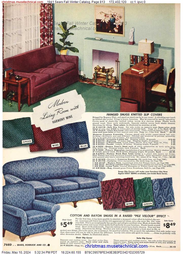 1941 Sears Fall Winter Catalog, Page 813