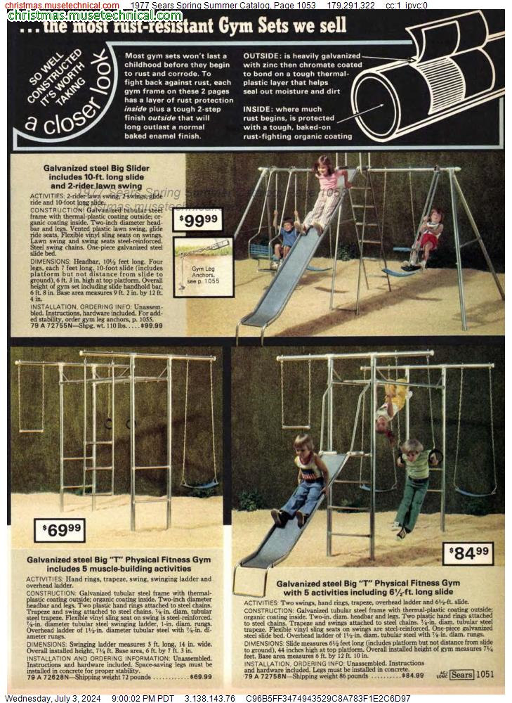 1977 Sears Spring Summer Catalog, Page 1053