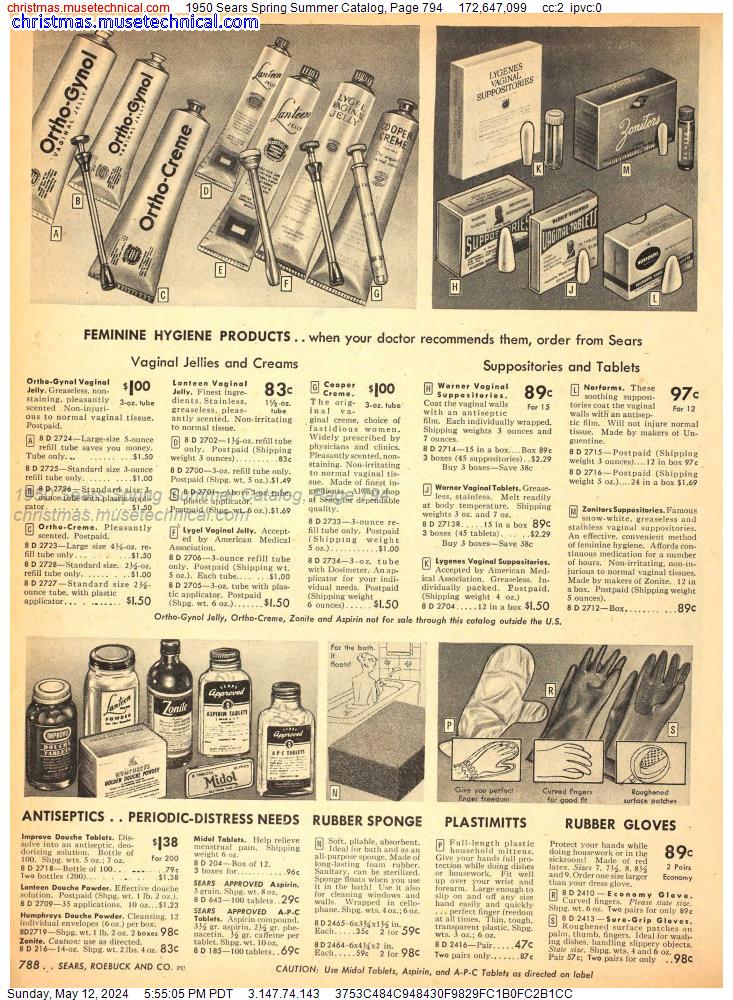 1950 Sears Spring Summer Catalog, Page 794