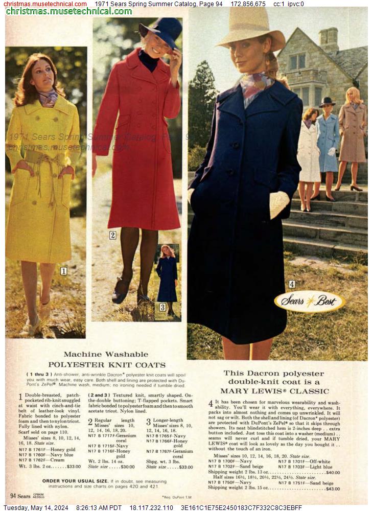 1971 Sears Spring Summer Catalog, Page 94