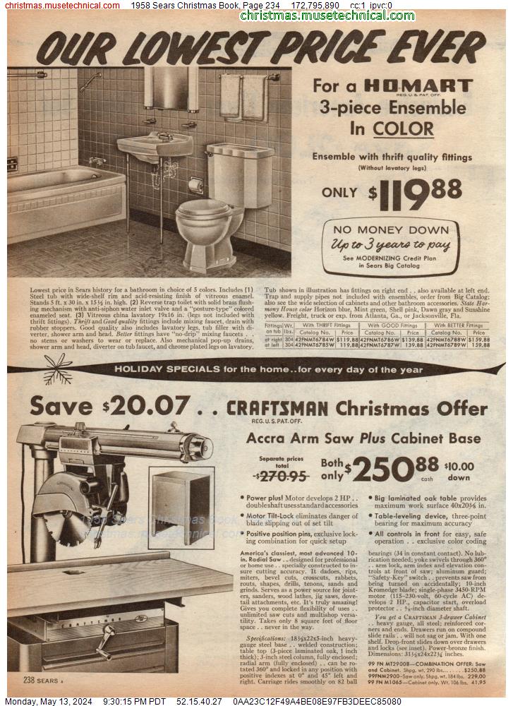1958 Sears Christmas Book, Page 234