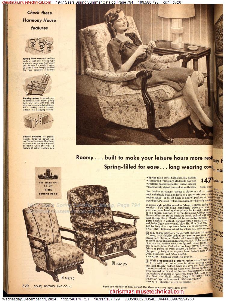 1947 Sears Spring Summer Catalog, Page 794