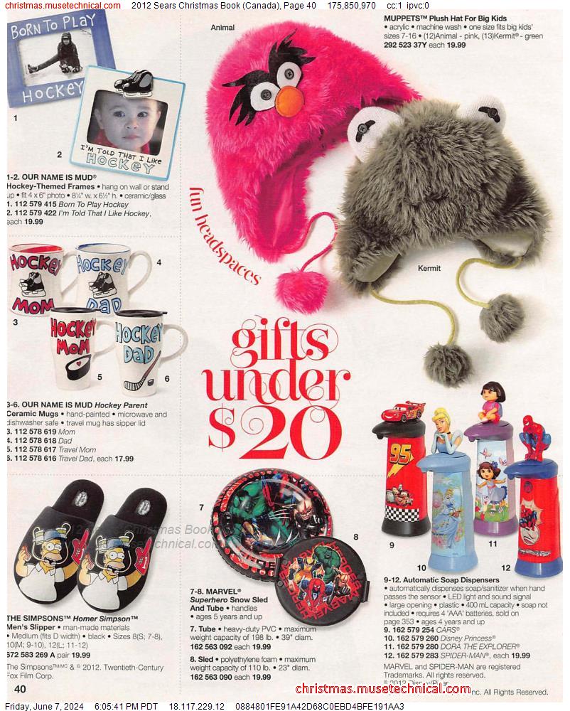2012 Sears Christmas Book (Canada), Page 40