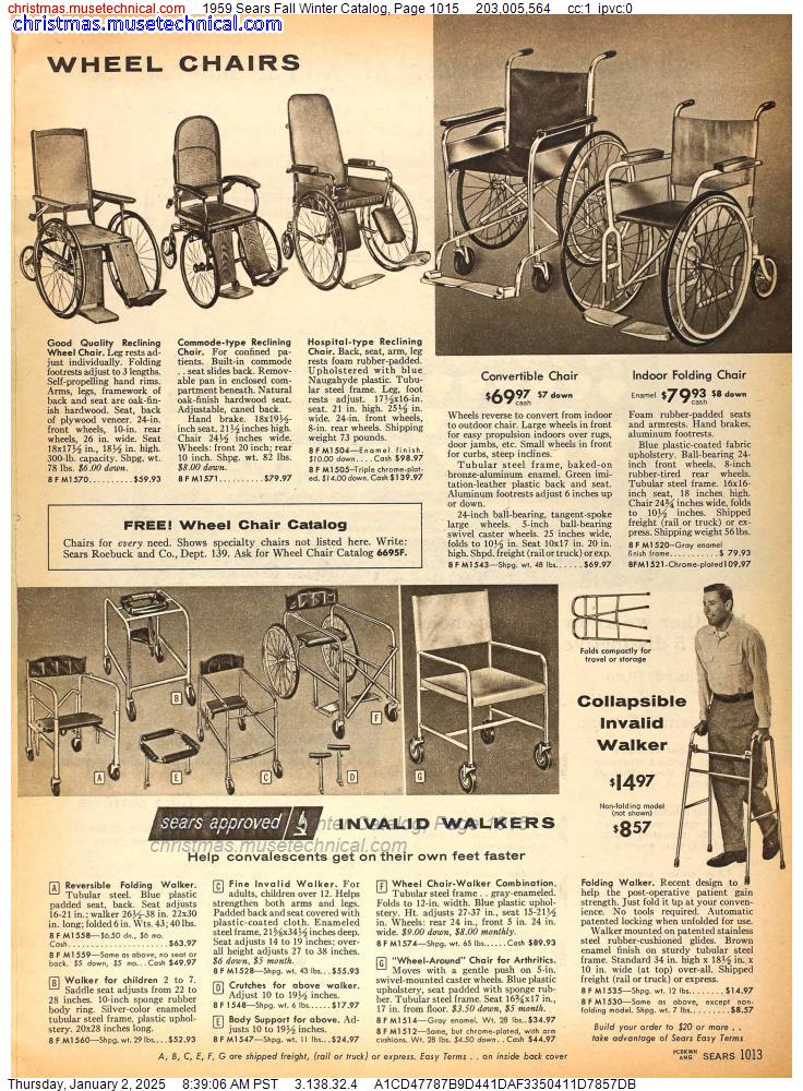 1959 Sears Fall Winter Catalog, Page 1015