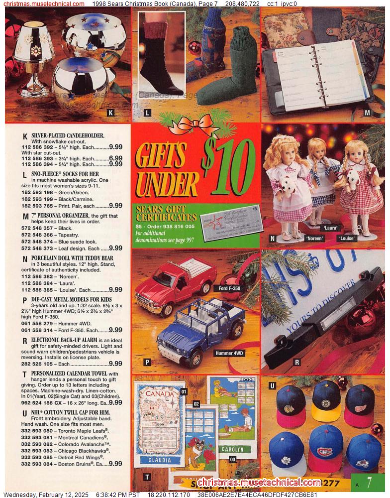 1998 Sears Christmas Book (Canada), Page 7