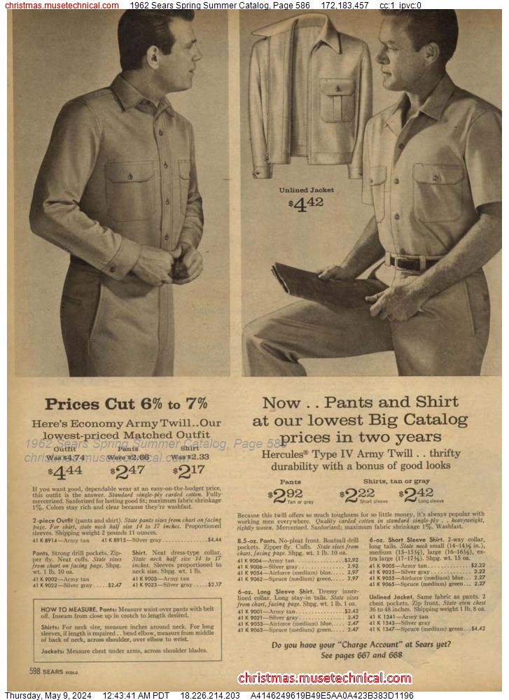 1962 Sears Spring Summer Catalog, Page 586
