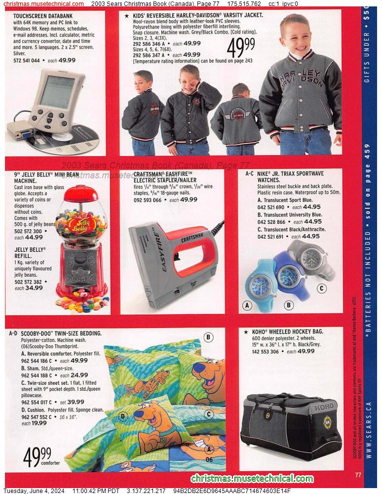 2003 Sears Christmas Book (Canada), Page 77