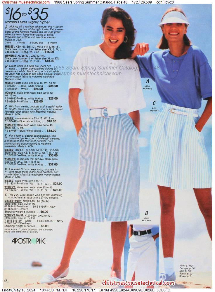 1988 Sears Spring Summer Catalog, Page 48