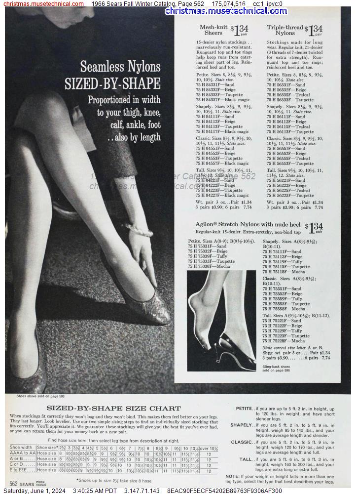 1966 Sears Fall Winter Catalog, Page 562