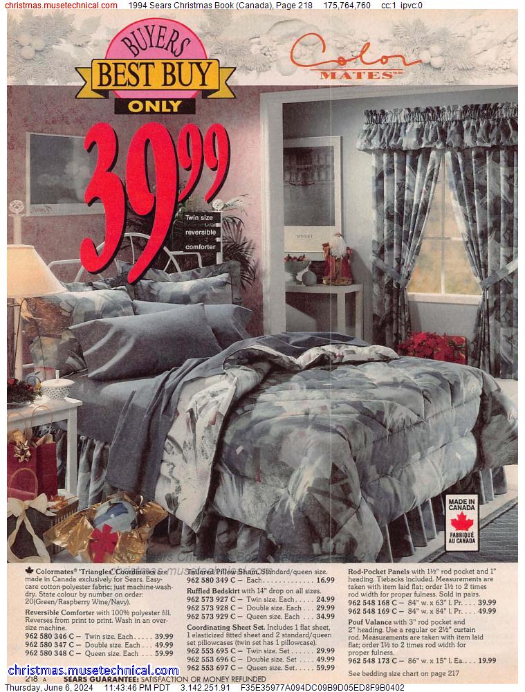 1994 Sears Christmas Book (Canada), Page 218
