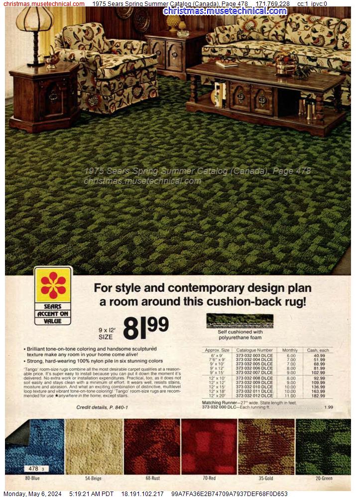 1975 Sears Spring Summer Catalog (Canada), Page 478