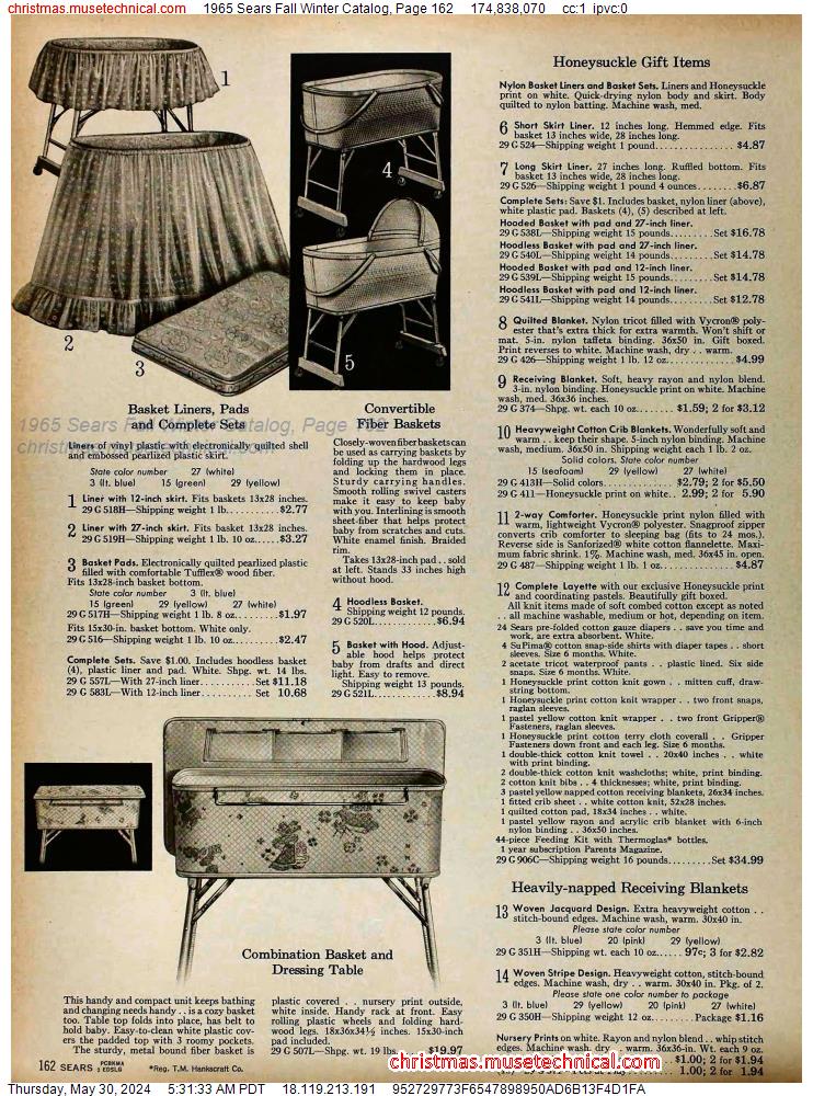 1965 Sears Fall Winter Catalog, Page 162