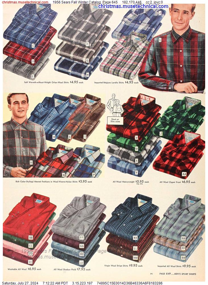 1956 Sears Fall Winter Catalog, Page 645
