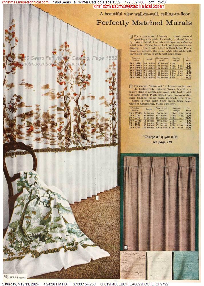 1960 Sears Fall Winter Catalog, Page 1552