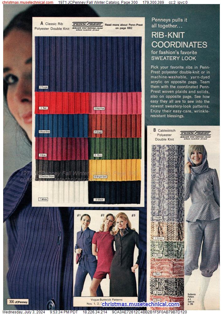 1971 JCPenney Fall Winter Catalog, Page 300