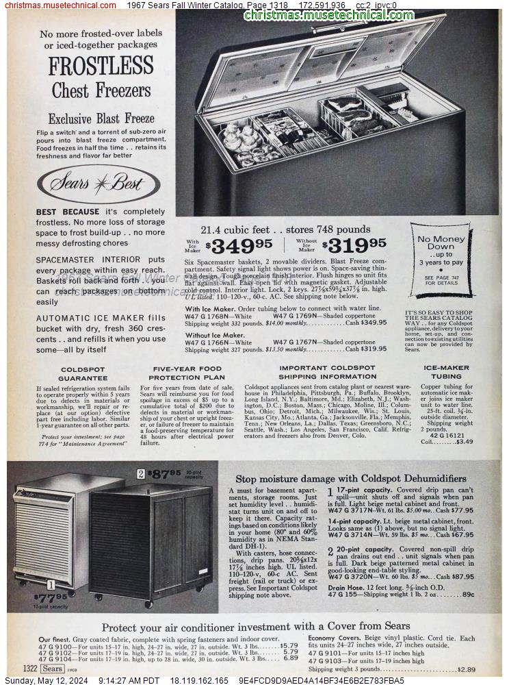 1967 Sears Fall Winter Catalog, Page 1318