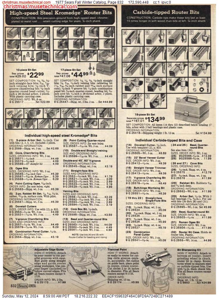 1977 Sears Fall Winter Catalog, Page 832
