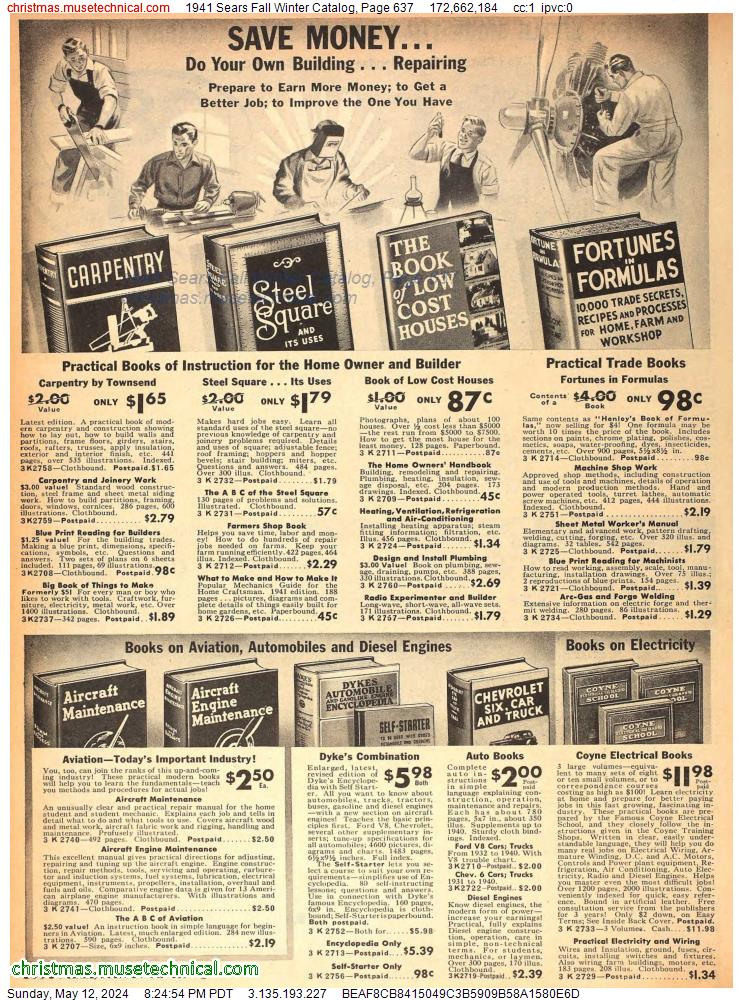 1941 Sears Fall Winter Catalog, Page 637