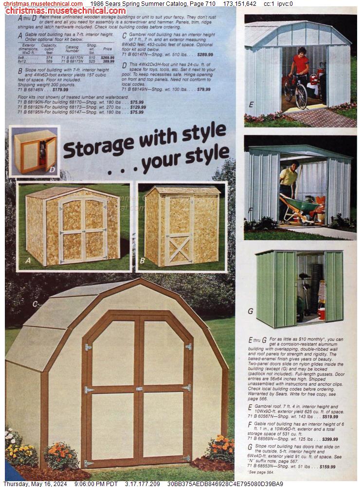 1986 Sears Spring Summer Catalog, Page 710
