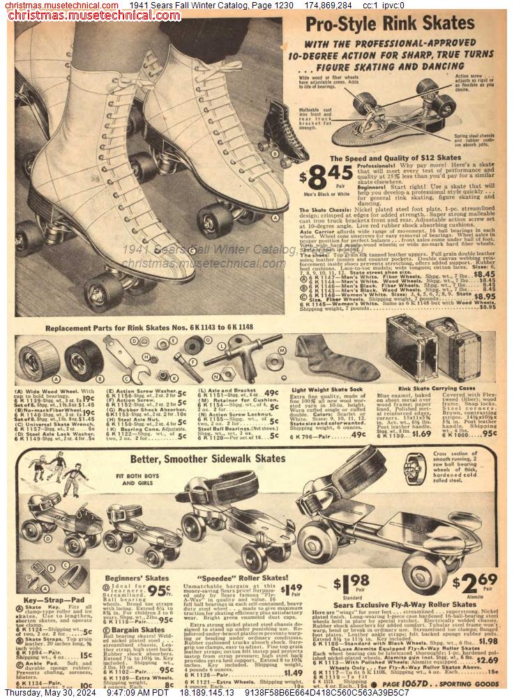 1941 Sears Fall Winter Catalog, Page 1230