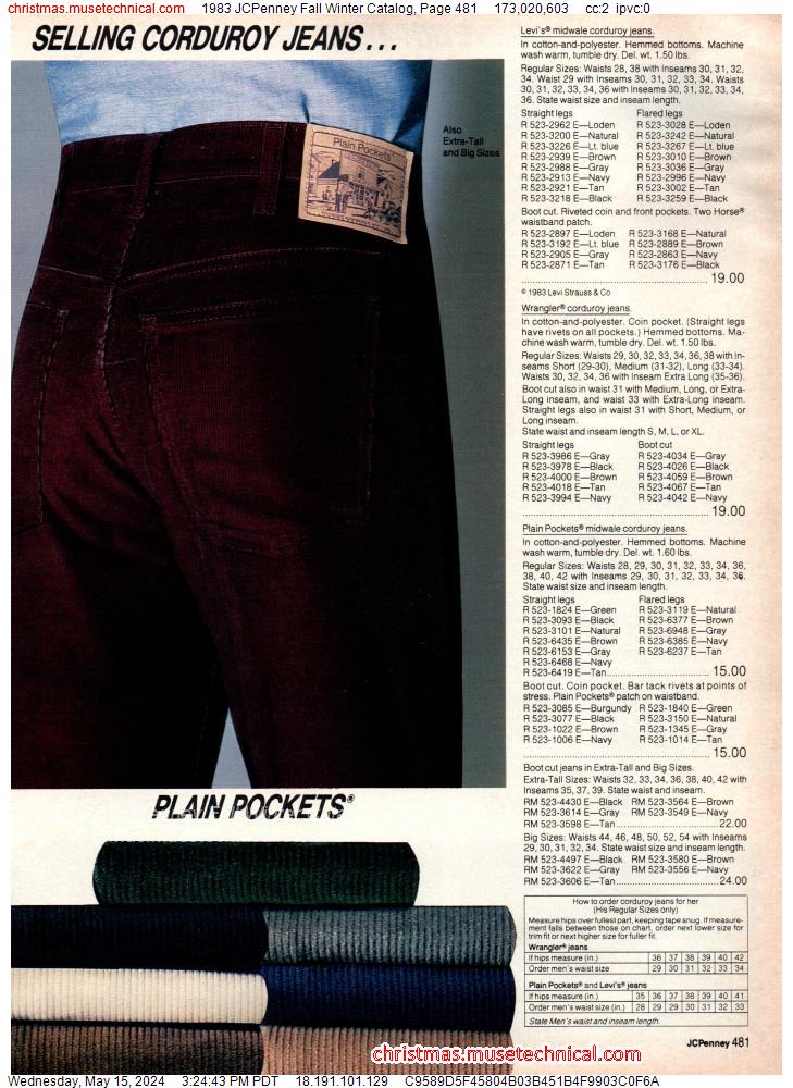 1983 JCPenney Fall Winter Catalog, Page 481