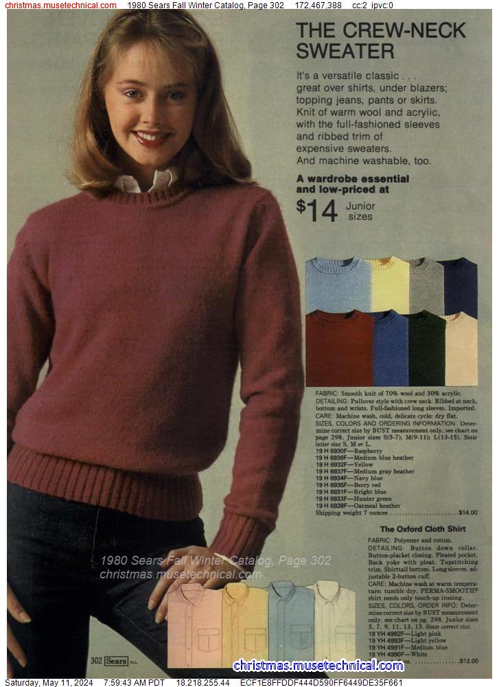 1980 Sears Fall Winter Catalog, Page 302