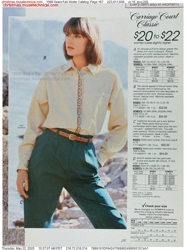 1988 Sears Fall Winter Catalog, Page 167