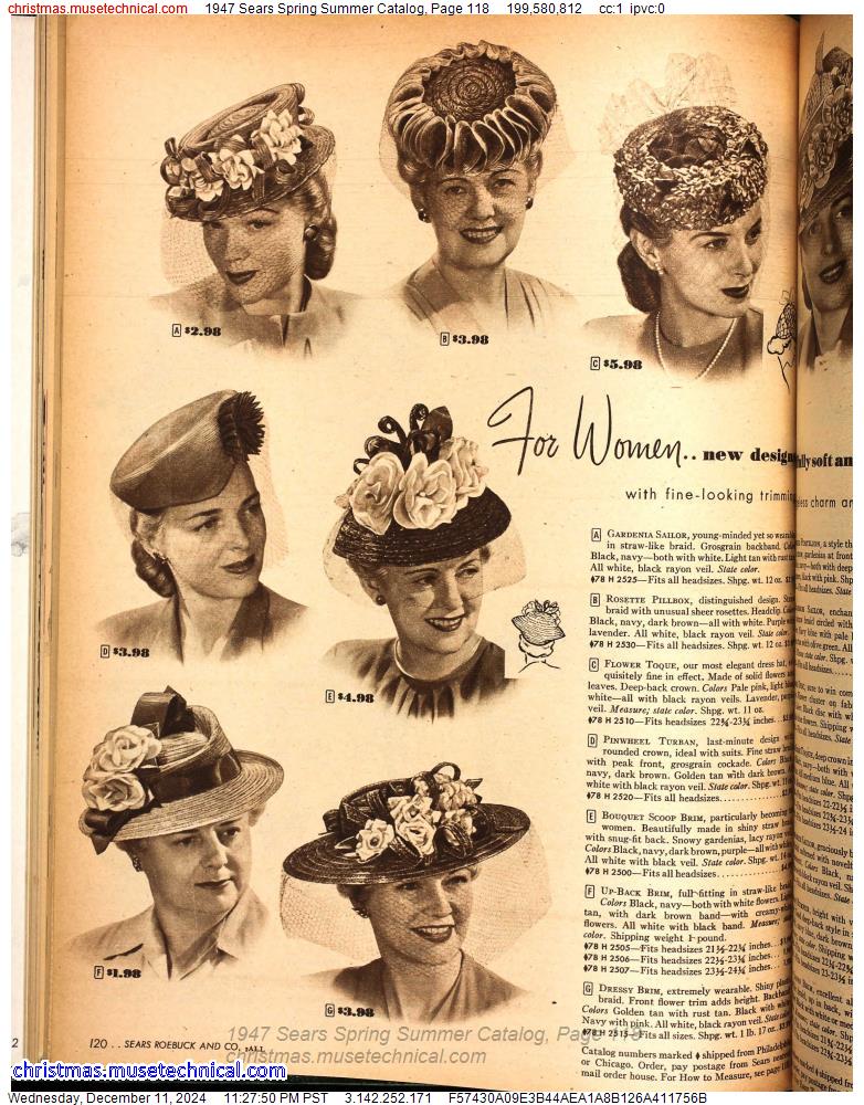 1947 Sears Spring Summer Catalog, Page 118