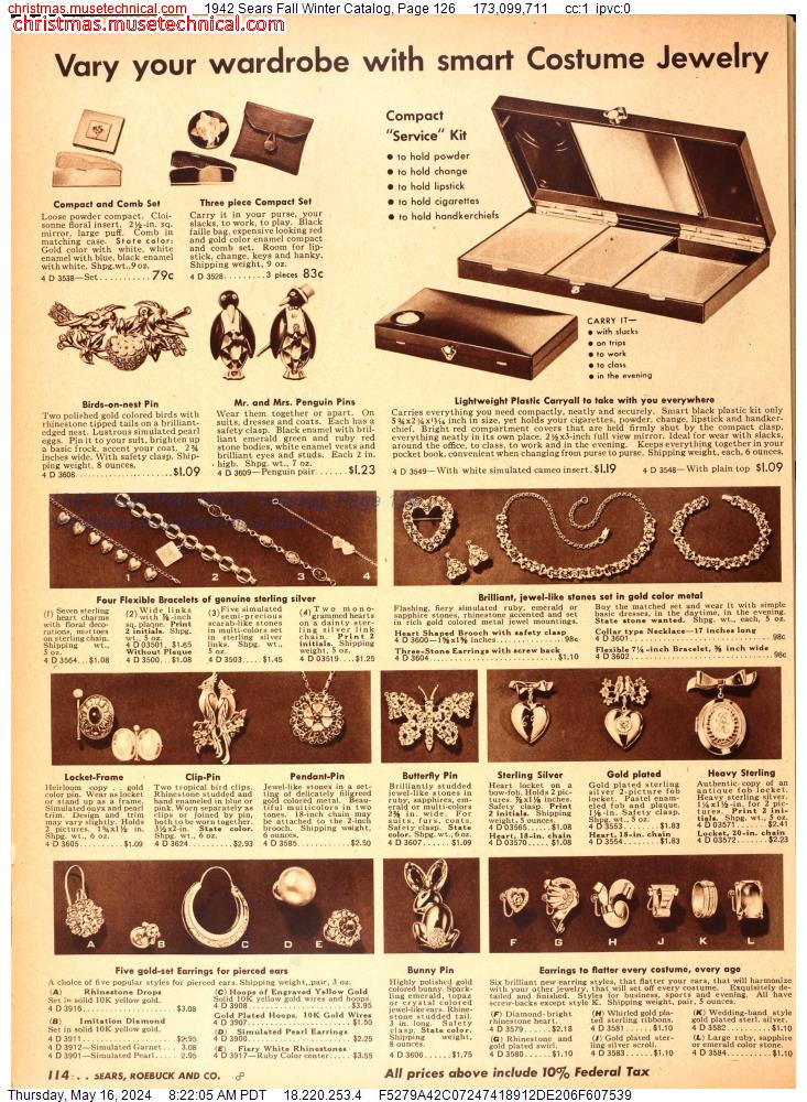 1942 Sears Fall Winter Catalog, Page 126