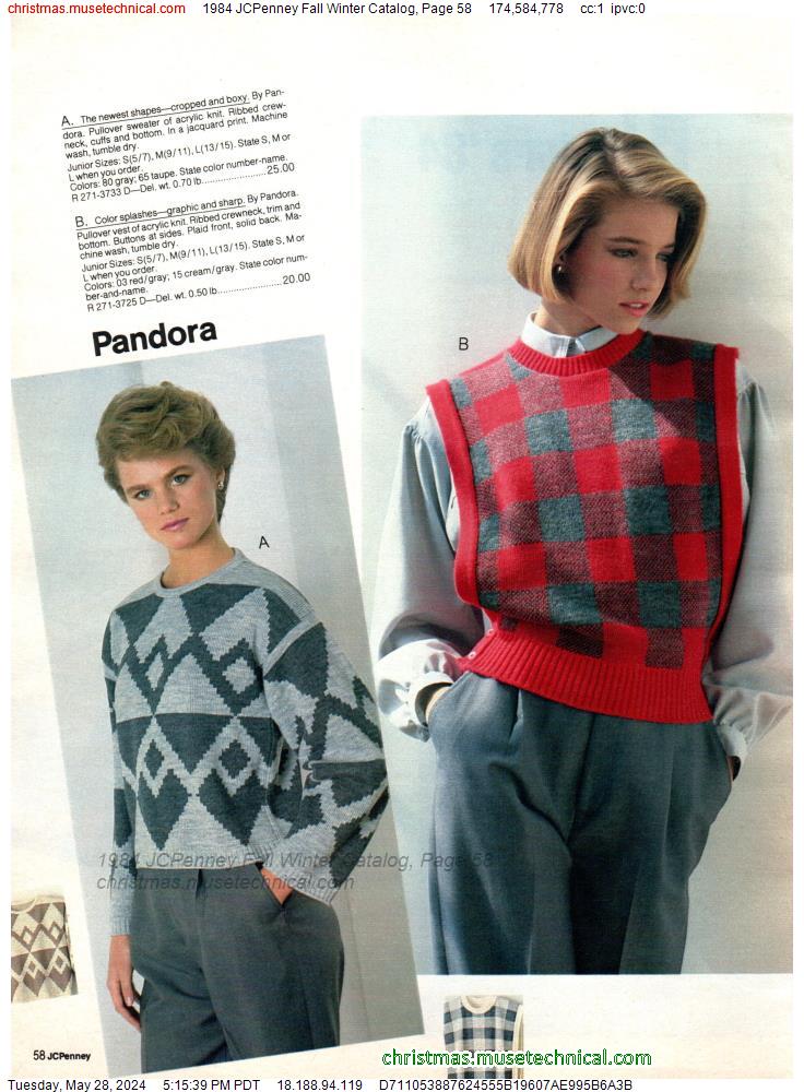 1984 JCPenney Fall Winter Catalog, Page 58