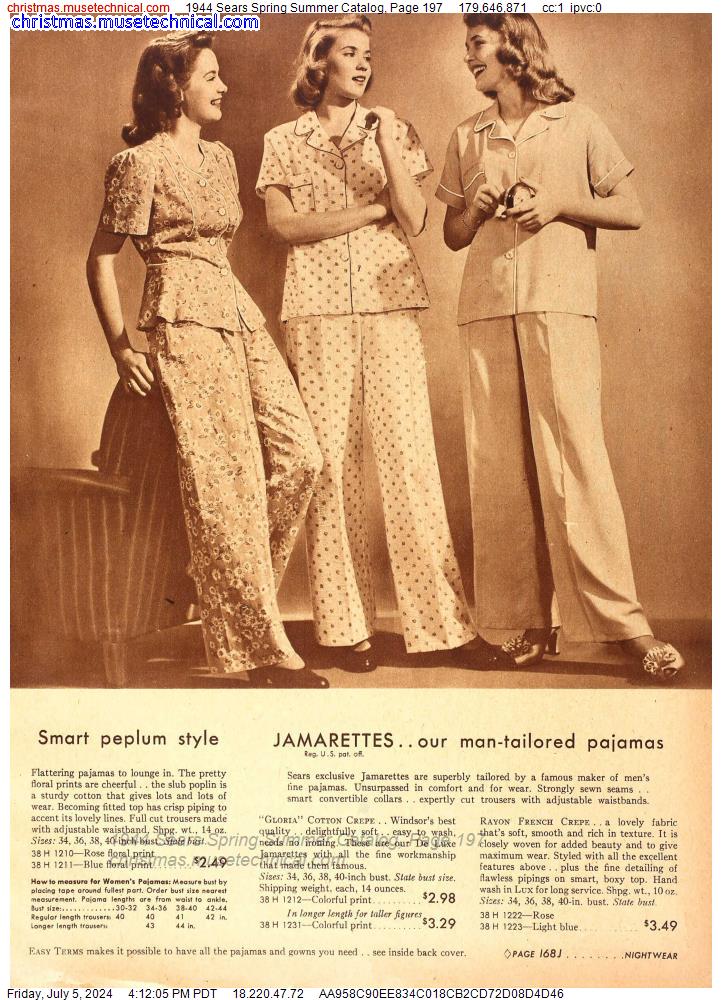 1944 Sears Spring Summer Catalog, Page 197